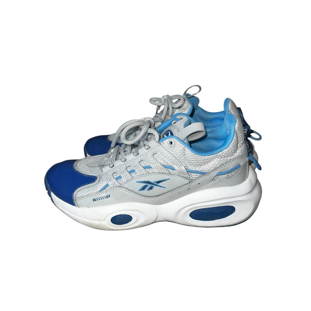 Reebok Solution Mid Blue Gray White Allen Iverson Mens Basketball Sneakers sz 8